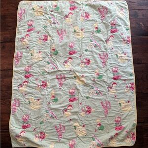 Vintage 1950’s handmade baby quilt farm zoo animals